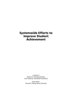 cover image of System-wide Efforts to Improve Student Achievement